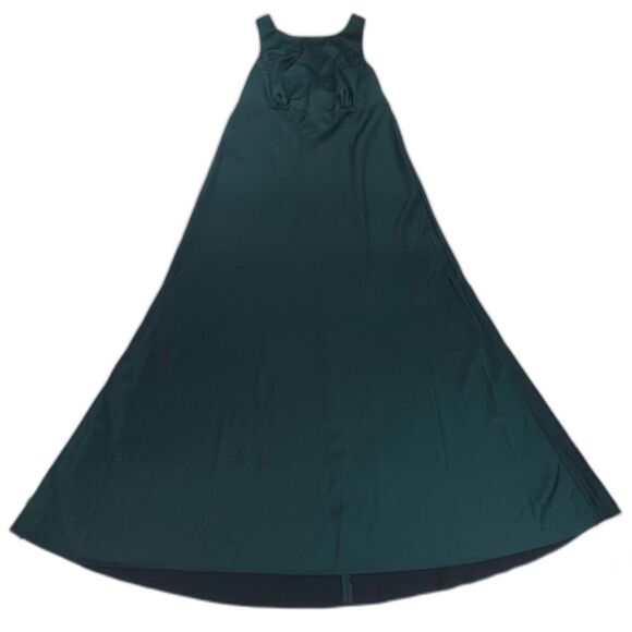 NWT Anthropologie BHLDN Beckett Satin Maxi Dress Emerald Green Bridesmaid Gown - Picture 1 of 9